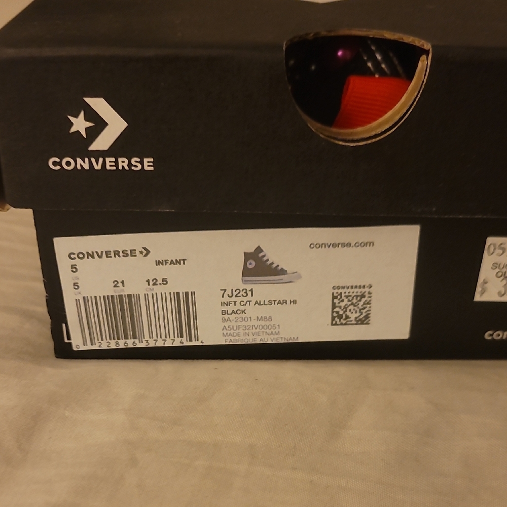 Converse Infant Black High Tops